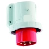 Вилка настенная 32A 5п(3Р+N+Е) 6ч, 400В, IP67 фланец 75x90 Quick-Connect Bals 24418