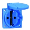 Розетка встраиваемая Schuko 16A 3п(2P+PE) 250В, IP54 синяя Bals 71094